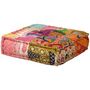 Voir la diapositive 3 : VIDAXL Pouf modulaire a 2 places Patchwork Tissu