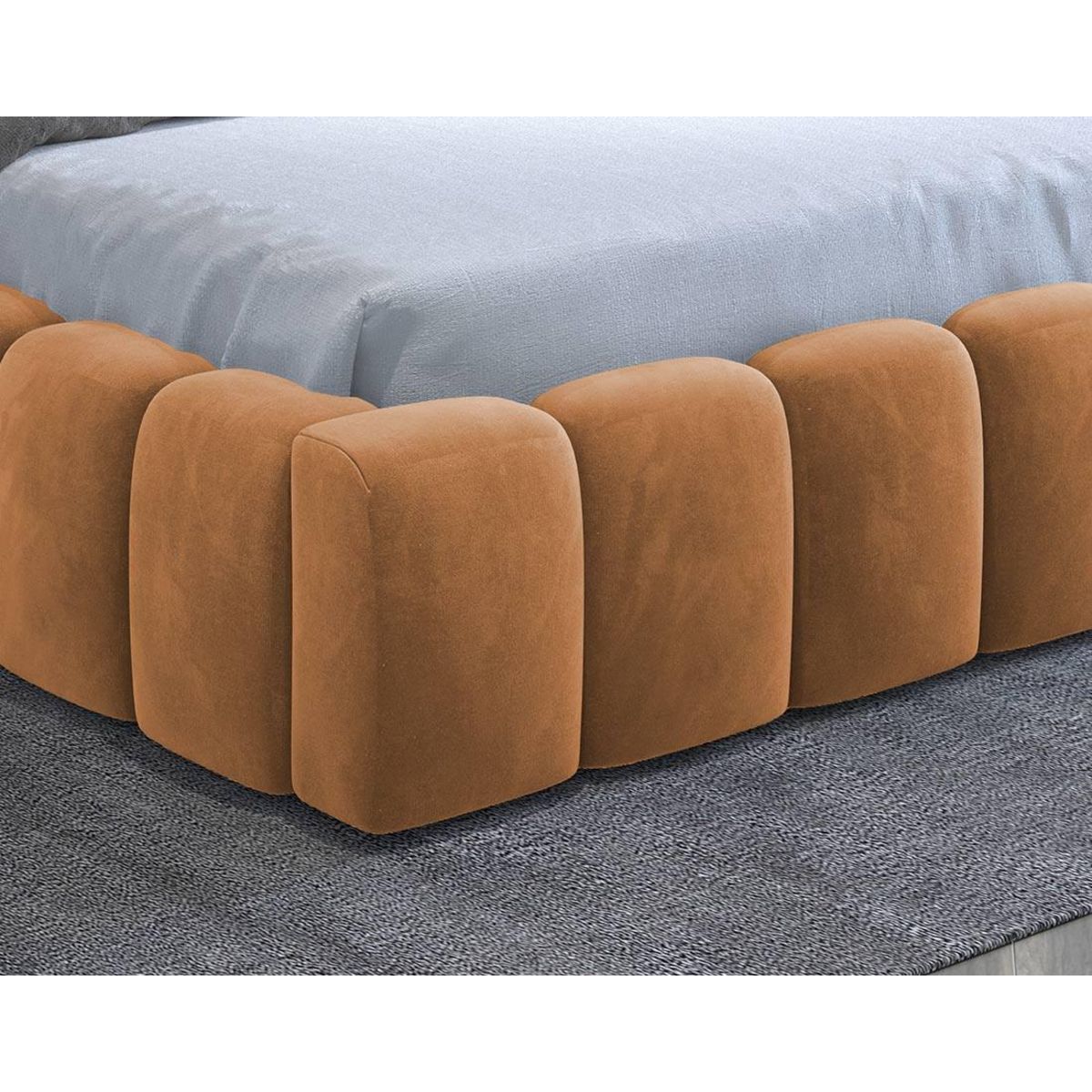 BEST MOBILIER Cleo - lit coffre avec led - 180x200 cm - sommier inclus - en velours