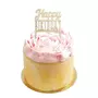 SCRAPCOOKING Cake topper en bois - Happy birthday
