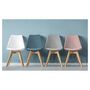 Voir la diapositive 2 : Lot de 4 chaises mix couleurs style scandinave pieds bois massif ODDA