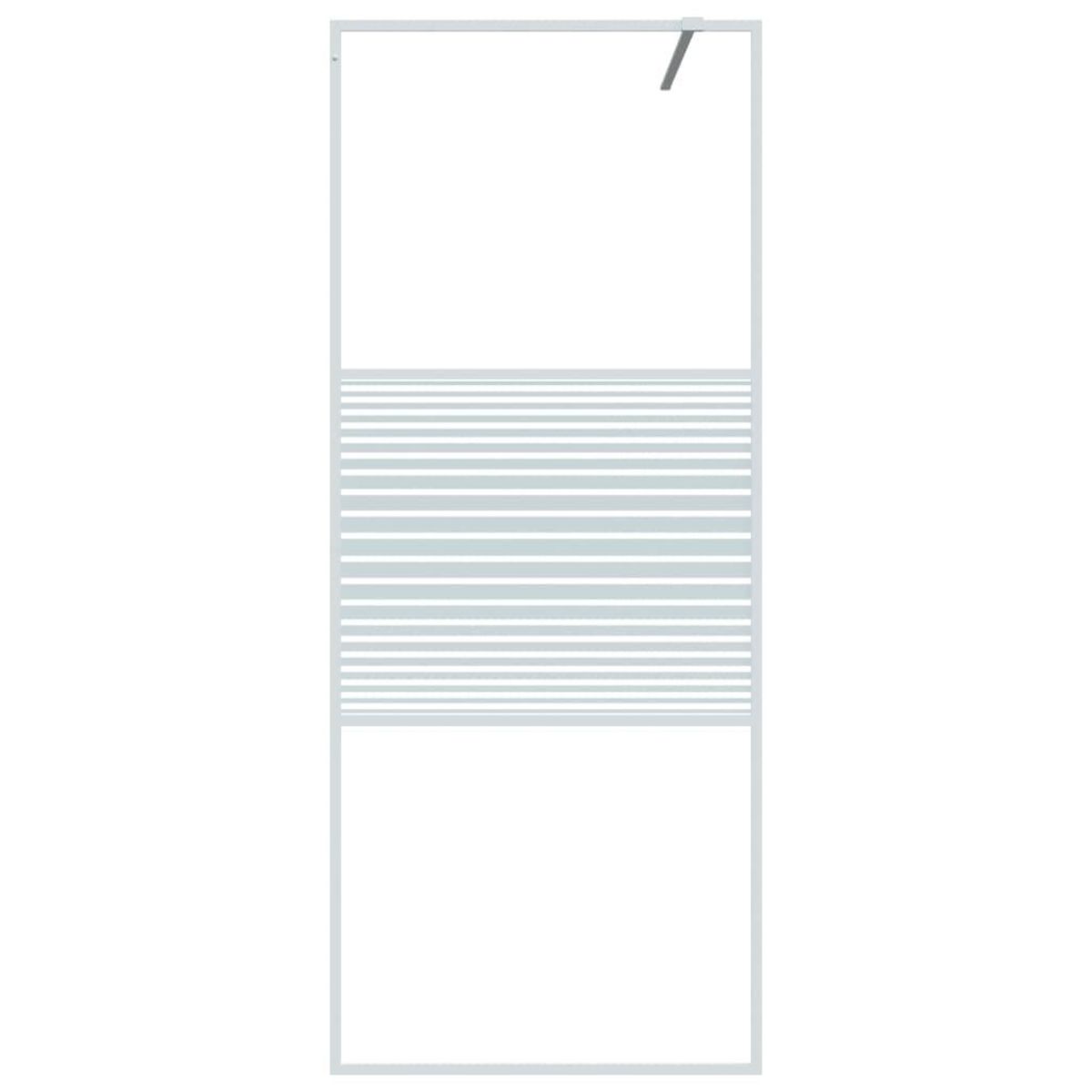 VIDAXL Paroi de douche Blanc 80x195 cm Verre ESG transparent