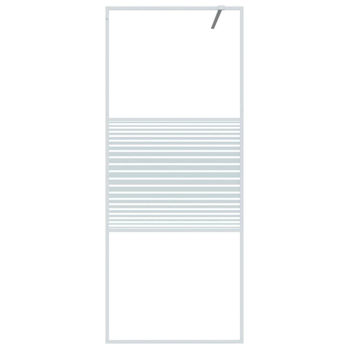 VIDAXL Paroi de douche Blanc 80x195 cm Verre ESG transparent