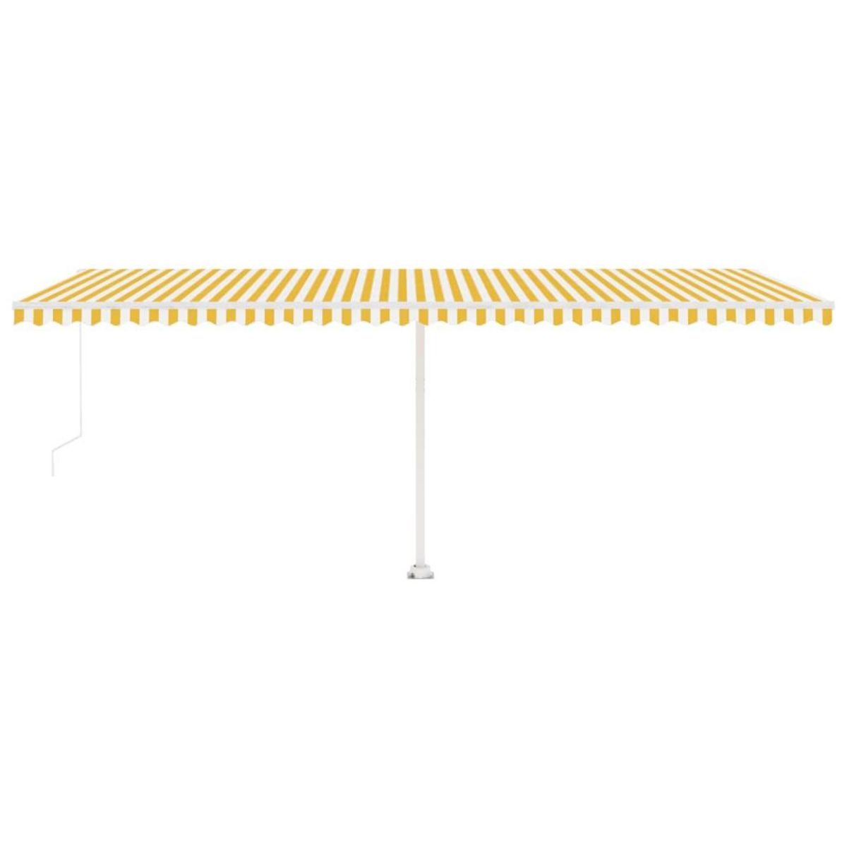 VIDAXL Auvent manuel retractable sur pied 600x300 cm Jaune/Blanc