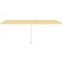 Voir la diapositive 5 : VIDAXL Auvent manuel retractable sur pied 600x300 cm Jaune/Blanc