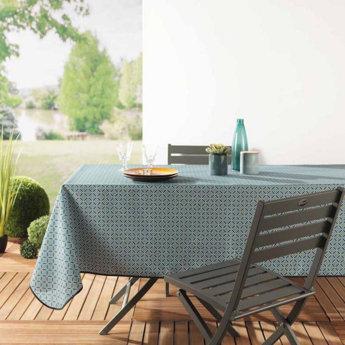 Paris Prix Nappe Antitache  Havana  150x240cm Kaki