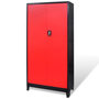 Voir la diapositive 4 : VIDAXL Armoire a outils avec 2 portes Acier 90x40x180 cm Noir et rouge