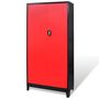 Voir la diapositive 4 : VIDAXL Armoire a outils avec 2 portes Acier 90x40x180 cm Noir et rouge