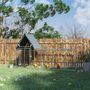 Voir la diapositive 2 : PAWHUT Enclos poulailler chenil 3,23 m² - parc grillagé dim 3,02L x 1,07l x 1,72H m - espace couvert - acier galvanisé