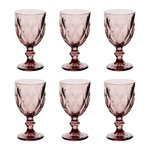 SECRET DE GOURMET Lot de 6 Verres à Vin  Lea  23cl Rose