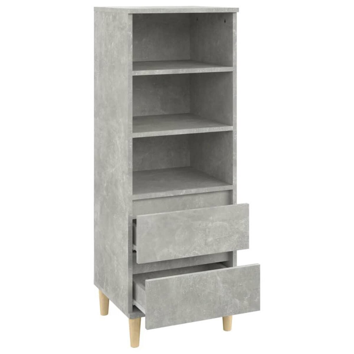 VIDAXL Buffet haut Gris beton 40x36x110 cm Bois d'ingenierie
