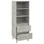 Voir la diapositive 4 : VIDAXL Buffet haut Gris beton 40x36x110 cm Bois d'ingenierie