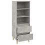 Voir la diapositive 4 : VIDAXL Buffet haut Gris beton 40x36x110 cm Bois d'ingenierie