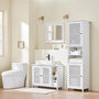 Voir la diapositive 5 : SOBUY Miroir mural avec étagère Blanc 60x3.5x53.5cm BZR212-W