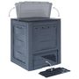 Voir la diapositive 4 : VIDAXL Bac a compost de jardin Gris 60x60x73 cm 260 L
