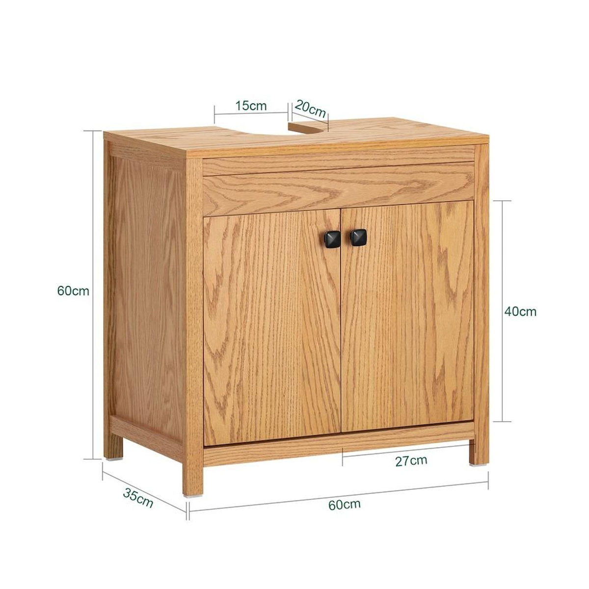 SOBUY SoBuy - Meuble Sous-vasque à deux portes - Rustique - BZR98