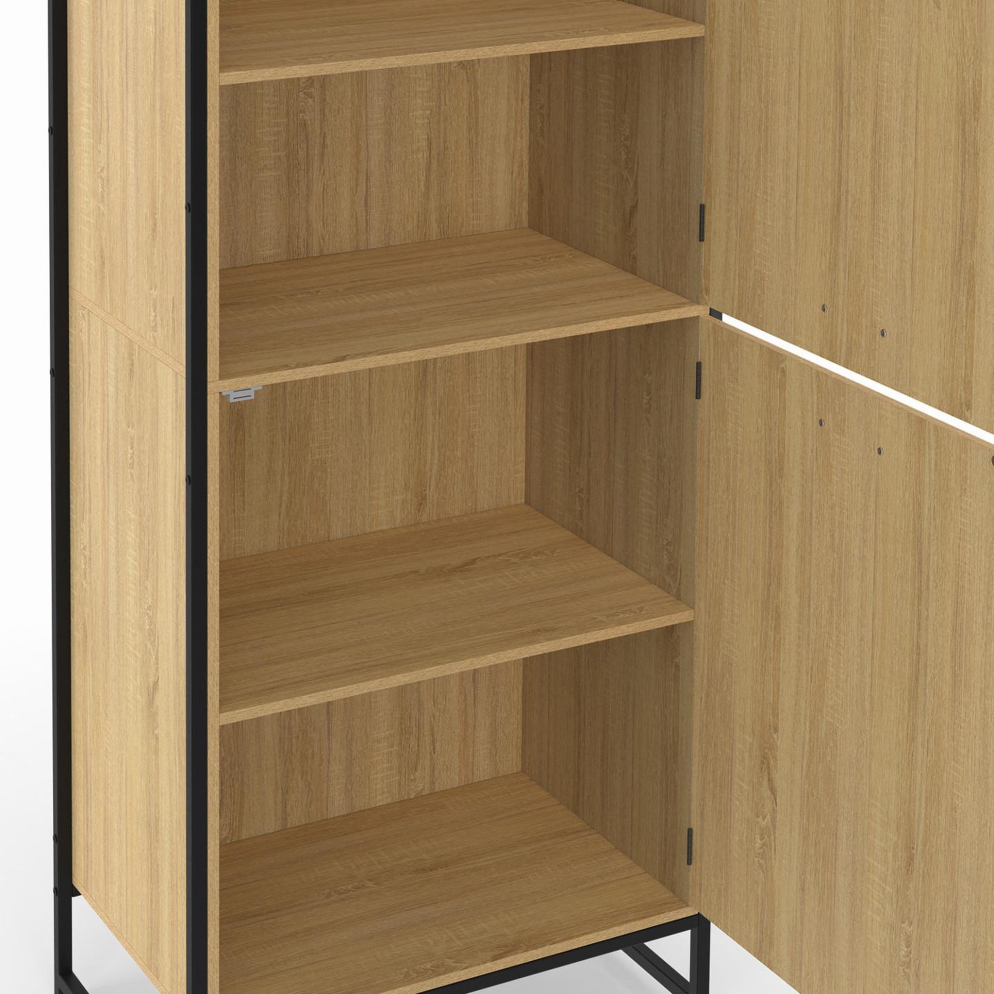 Voir la diapositive 6 : ID MARKET Colonne de cuisine 60 cm detroit 2 portes design industriel