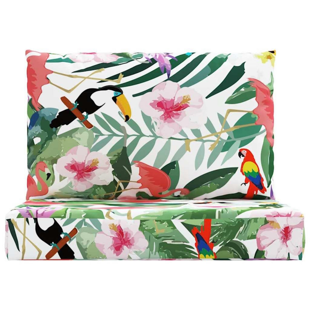 VIDAXL Coussins de palette lot de 2 multicolore tissu Oxford