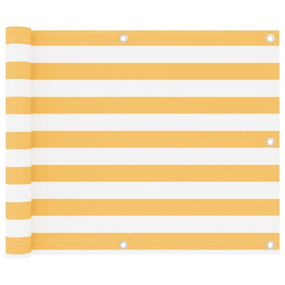 VIDAXL Ecran de balcon Blanc et jaune 75x400 cm Tissu Oxford