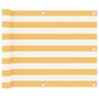 Voir la diapositive 1 : VIDAXL Ecran de balcon Blanc et jaune 75x400 cm Tissu Oxford