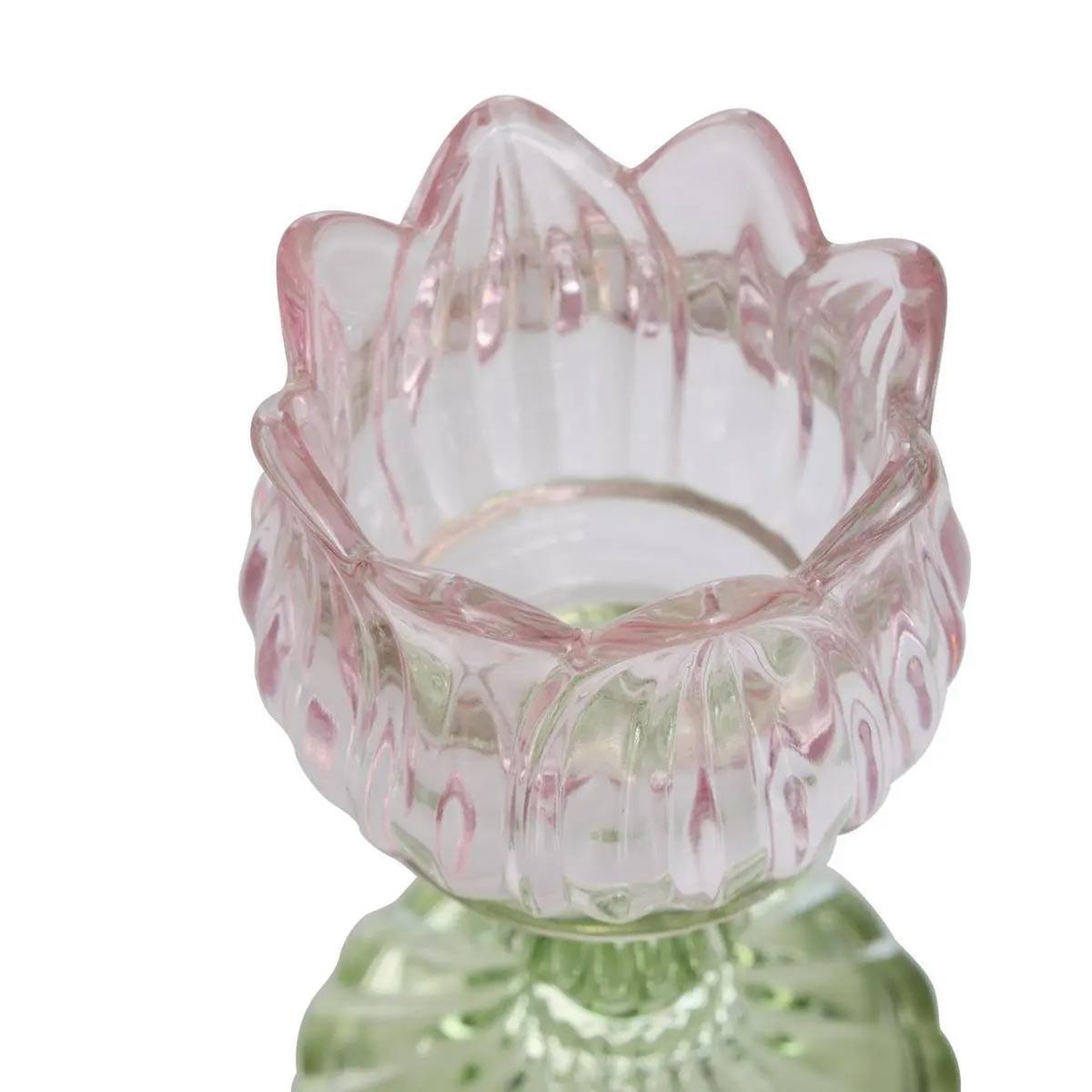 Voir la diapositive 2 : ATMOSPHERA Lot de 2 photophores design  fleur de rose  17cm multicolore