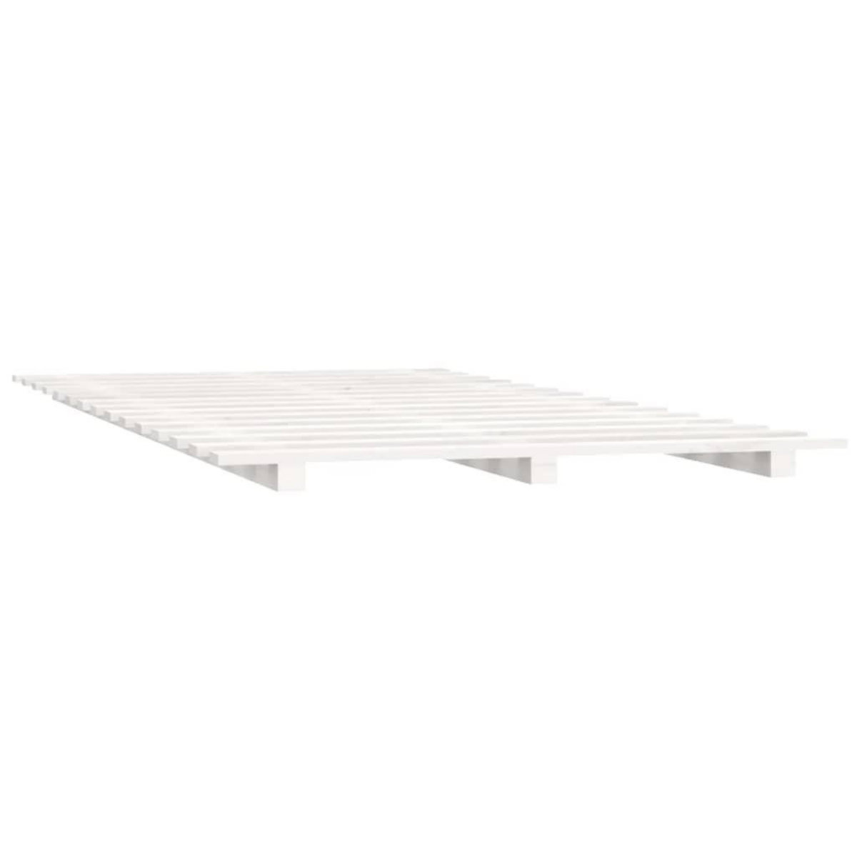 VIDAXL Cadre de lit sans matelas blanc 90x200 cm bois de pin massif