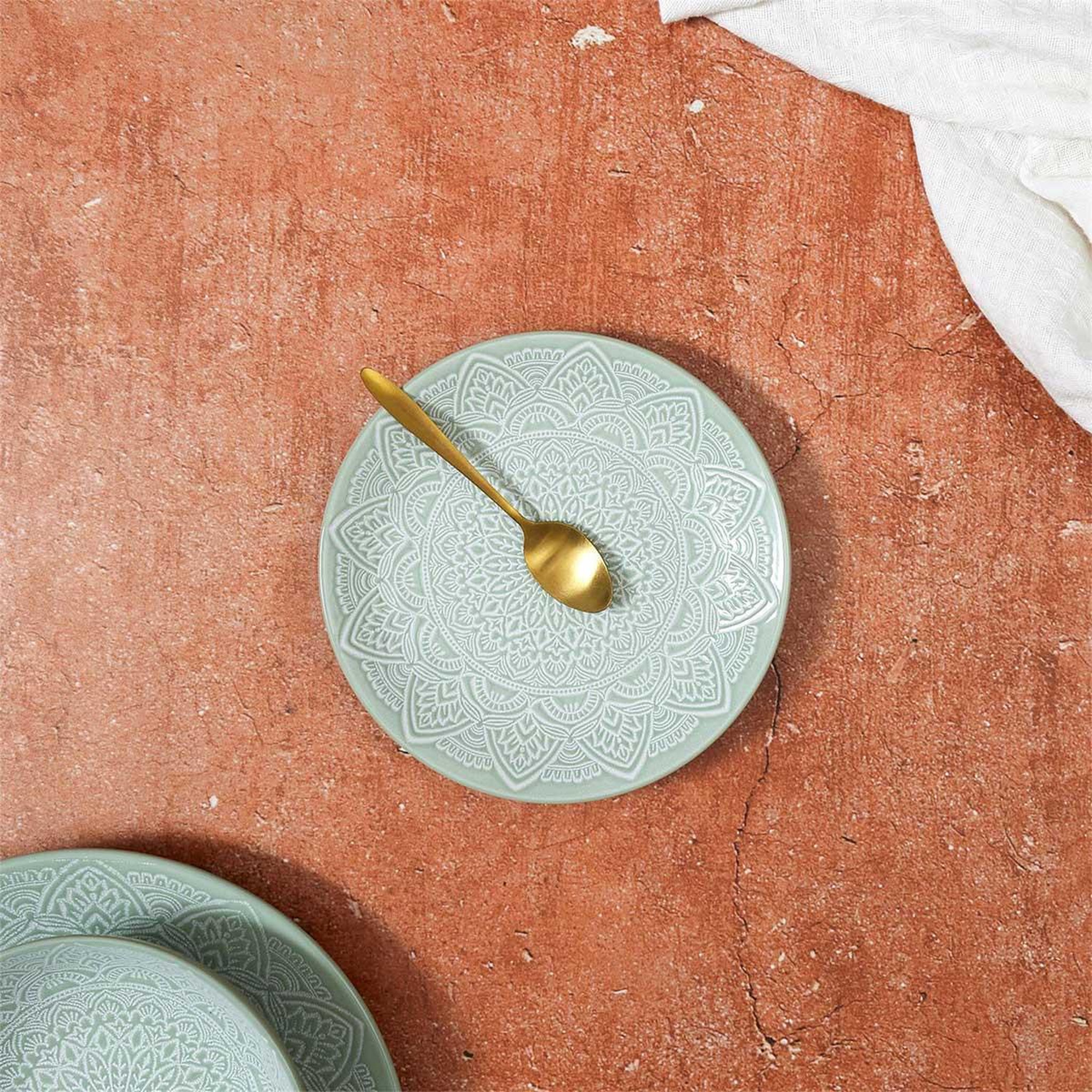 Voir la diapositive 3 : The Home Deco Factory Lot de 6 assiettes à dessert  sahara  19cm vert