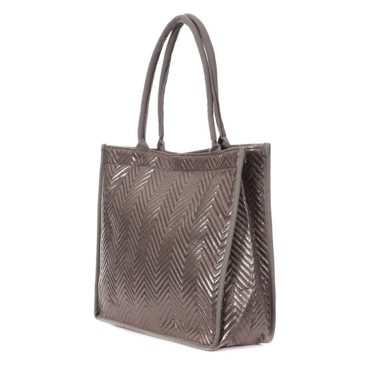 Stella Green Sac Caba Fourre tout  Métallique Stella Green Matelasse Chevron 3