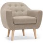 Voir la diapositive 1 : Paris Prix Fauteuil Scandinave Tissu  Lopy  78cm Beige