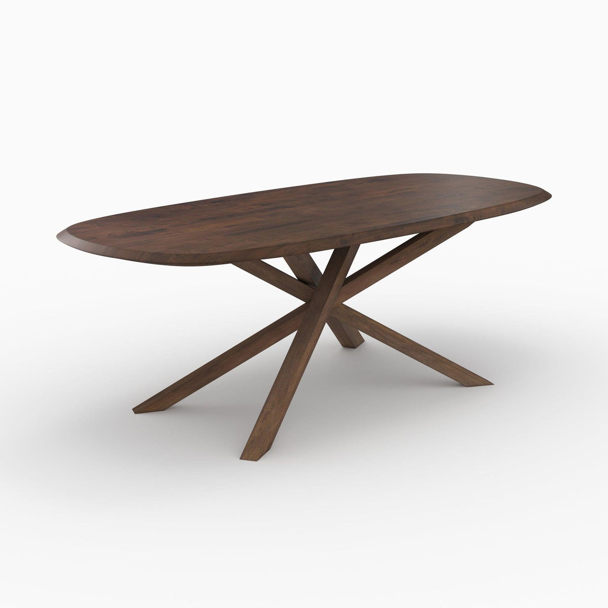 Rendez vous déco Table rectangulaire en bois d'hévéa massif foncé 10 personnes-Aladin