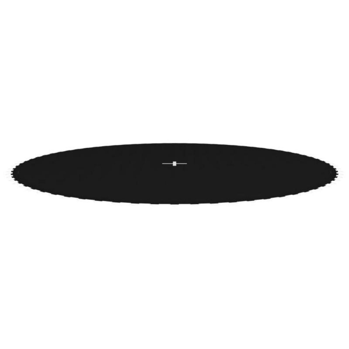 VIDAXL Tapis de saut Tissu Noir pour trampoline rond de 3,96 m