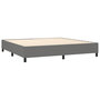 Voir la diapositive 4 : VIDAXL Sommier a lattes de lit avec matelas Gris fonce 200x200cm Tissu