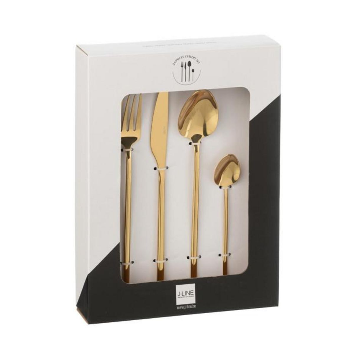 Paris Prix Ménagère 24 Pièces en Inox  Irvin Brillant  27cm Or