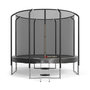 Voir la diapositive 1 : JUMP4FUN Trampoline Semi-Pro 10FT / 305cm Noir avec Filet de sécurité, Tapis de saut, Coussin de protection, Echelle