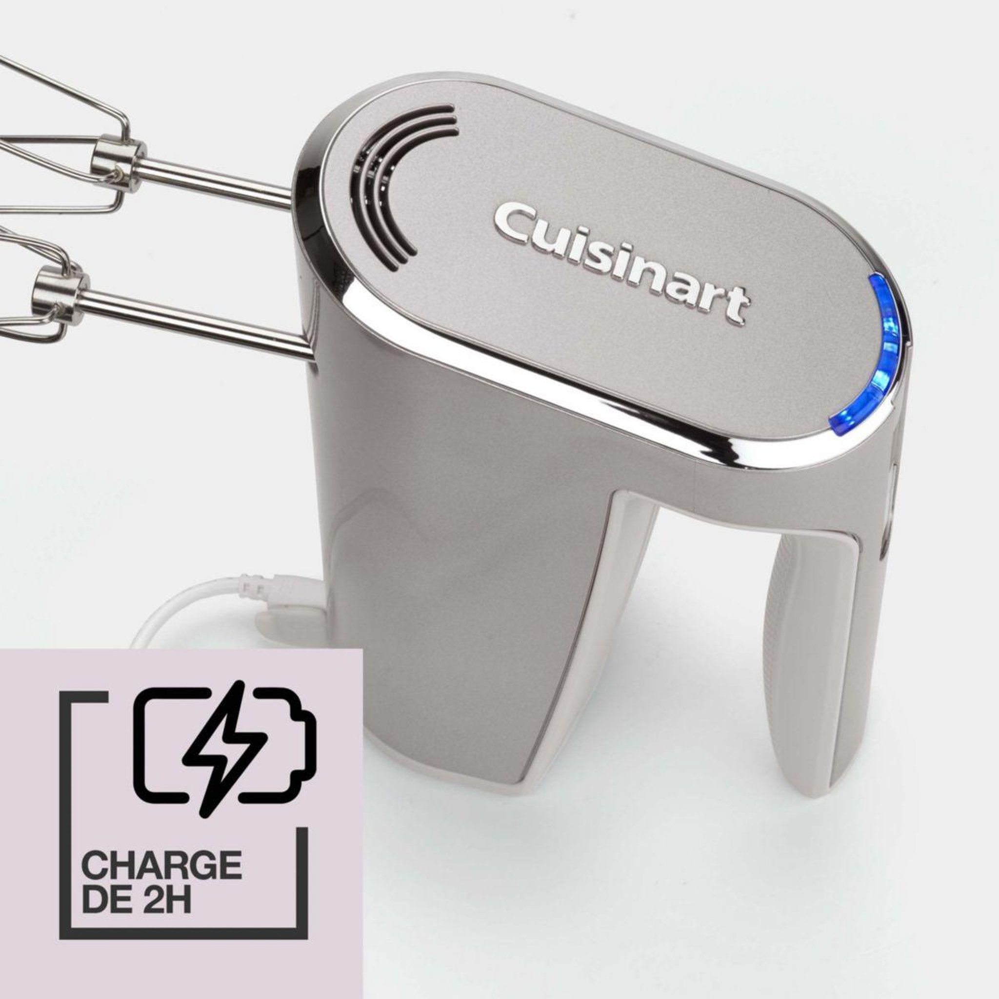 Voir la diapositive 5 : Cuisinart Batteur RHM100E Sans Fil Argent