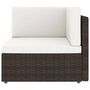 Voir la diapositive 3 : VIDAXL Salon de jardin 8 pcs avec coussins Marron Resine tressee