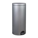 Rossignol Poubelle à pédale 30l gris métal - 90141