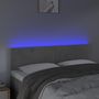 Voir la diapositive 3 : VIDAXL Tete de lit a LED Gris clair 144x5x78/88 cm Velours