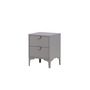 Voir la diapositive 3 : Paris Prix Table de Chevet 2 Tiroirs  Piring  59cm Gris Clair