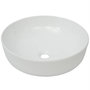 Voir la diapositive 2 : VIDAXL Lavabo ronde Ceramique Blanc 41,5 x 13,5 cm