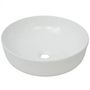 Voir la diapositive 2 : VIDAXL Lavabo ronde Ceramique Blanc 41,5 x 13,5 cm