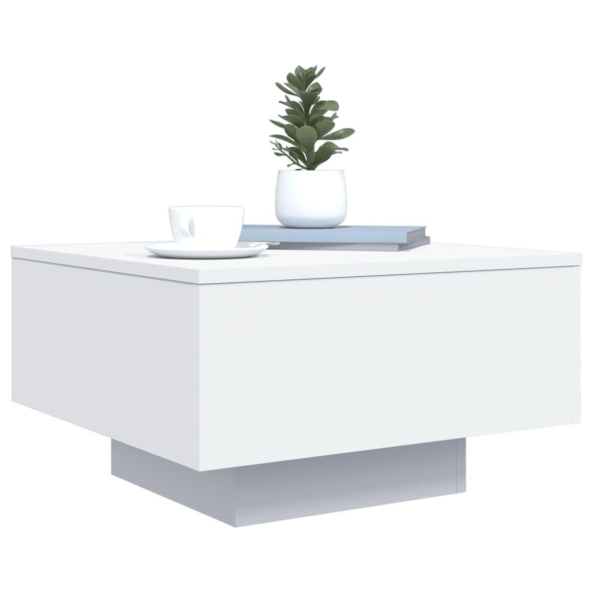 Voir la diapositive 4 : VIDAXL Table basse blanc 55x55x31 cm bois d'ingenierie