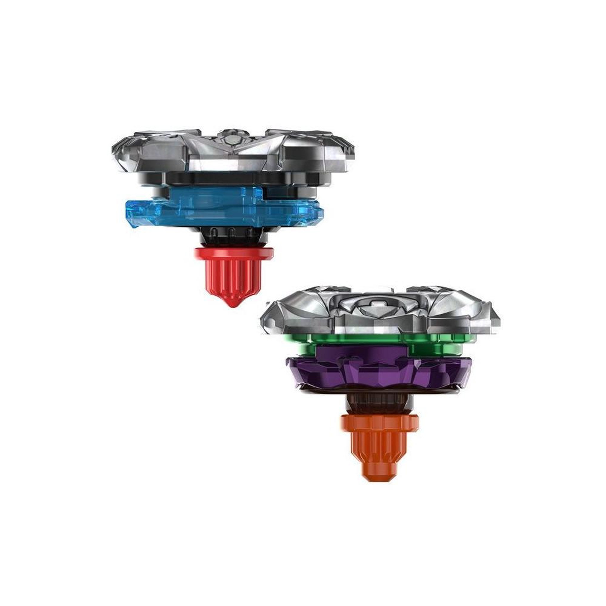 Voir la diapositive 4 : BEYBLADE Coffret beyblade x marvel miles morales 1-60gn vs green goblin 9-80ht, multipack 2 toupies rotation droite et 2 lanceurs, système x-acceleration