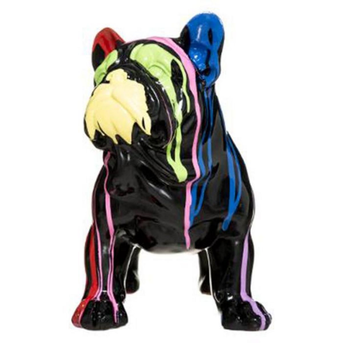 ATMOSPHERA Statuette Déco  Chien Peint  34cm Noir