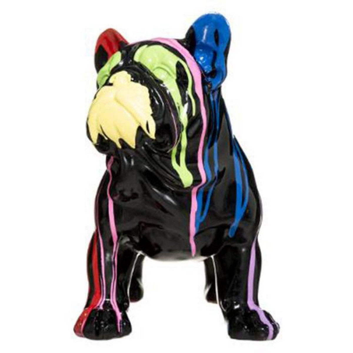 ATMOSPHERA Statuette Déco  Chien Peint  34cm Noir