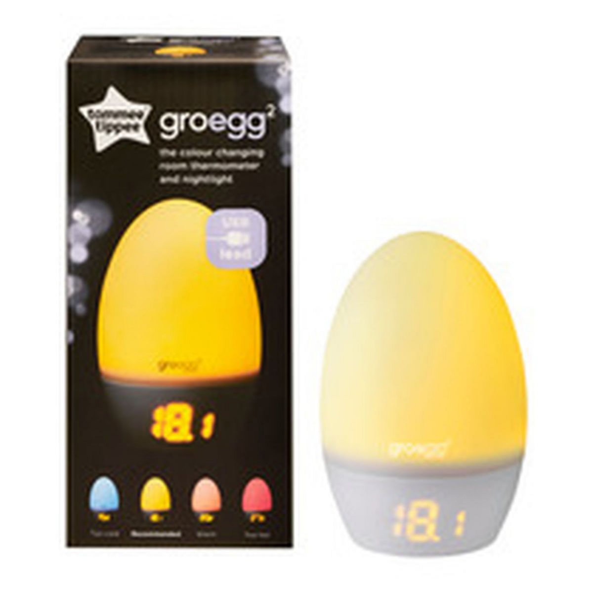 TOMMEE TIPPEE Veilleuse Thermomètre numérique Gro Egg 2