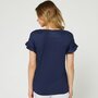 IN EXTENSO T-shirt manches courtes bleu marine femme