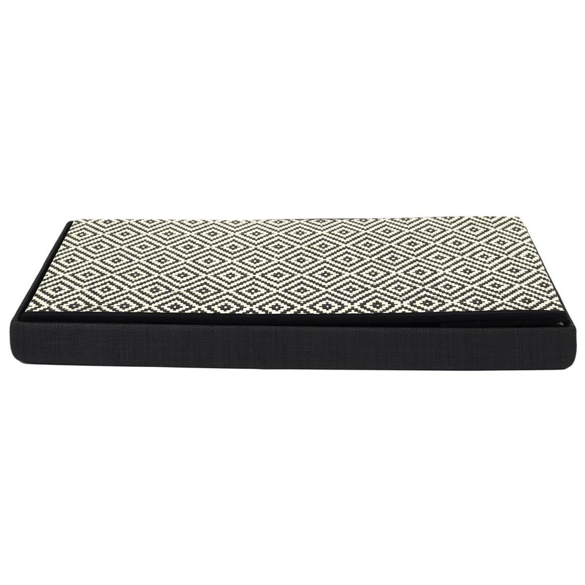 Voir la diapositive 5 : The Home Deco Factory Banc coffre pliable  tressé  76cm noir