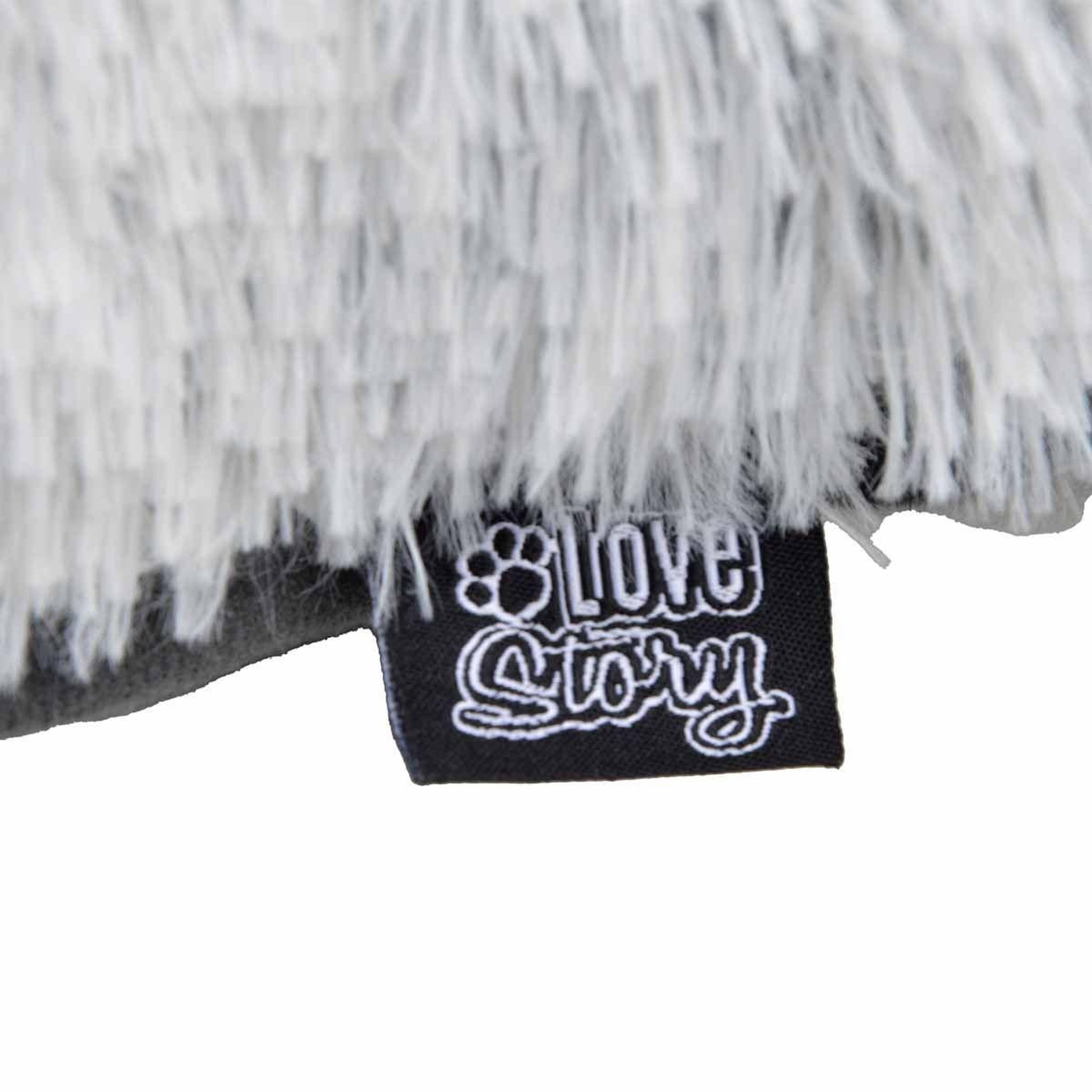 Voir la diapositive 5 : LOVE STORY Coussin pour chien & chat  fluffy  107cm blanc chiné