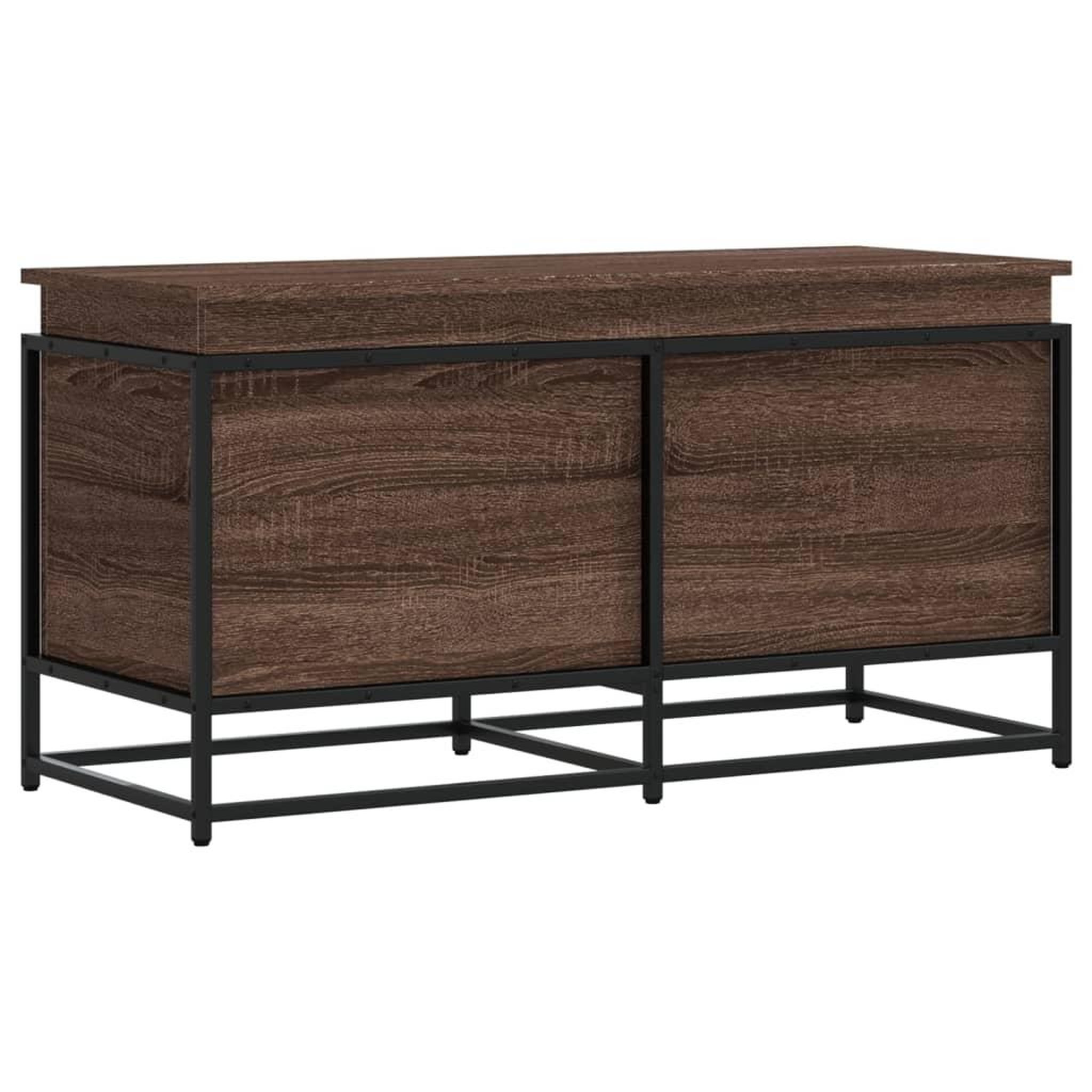Voir la diapositive 2 : VIDAXL Boîte de rangement avec couvercle chene marron bois ingenierie