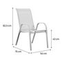 Voir la diapositive 3 : Habitat et Jardin Fauteuil jardin Textilène  Cordoba  - Phoenix - Gris clair - Lot de 2